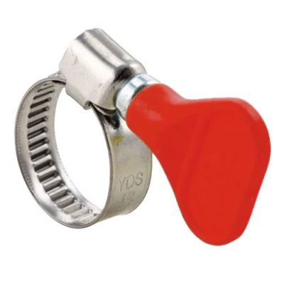 1.5" inch hose clips red